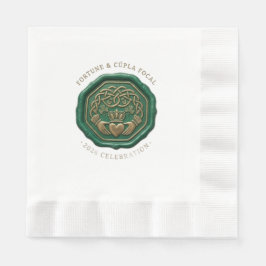 Luxury Emerald Wax Seal Napkin – Irish Claddagh Serviette