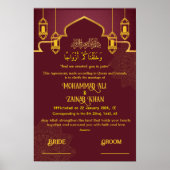 Luxury Ethinic Islamic Frame Nikah Vertrag Poster (Vorne)