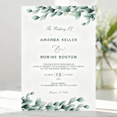 Luxury Eucalyptus Greenery Wedding Invitation Einladung