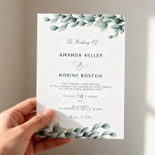 Luxury Eucalyptus Greenery Wedding Invitation Einladung