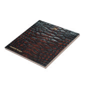 Luxury Executive Monogram Premium Leather Fliese (Seite)