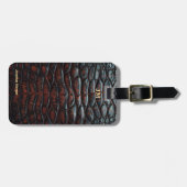 Luxury Executive Monogram Premium Leather Gepäckanhänger (Vorderseite horizontal)