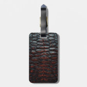 Luxury Executive Monogram Premium Leather Gepäckanhänger (Rückseite vertikal)