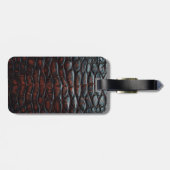 Luxury Executive Monogram Premium Leather Gepäckanhänger (Rückseite horizontal)