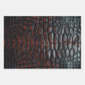 Luxury Executive Monogram Premium Leather Geschenkpapier Set (Vorderseite 2)