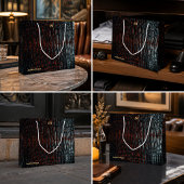 Luxury Executive Monogram Premium Leather Große Geschenktüte