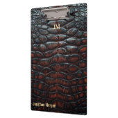 Luxury Executive Monogram Premium Leather Klemmbrett (Links)
