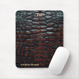 Luxury Executive Monogram Premium Leather Mousepad