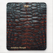 Luxury Executive Monogram Premium Leather Mousepad (Vorne)