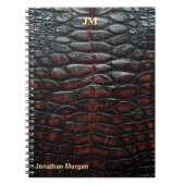 Luxury Executive Monogram Premium Leather Notizblock (Vorderseite)
