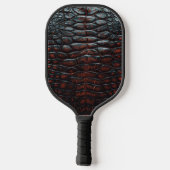 Luxury Executive Monogram Premium Leather Pickleball Schläger (Rückseite)
