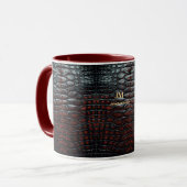 Luxury Executive Monogram Premium Leather Tasse (Vorderseite Links)