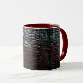 Luxury Executive Monogram Premium Leather Tasse (VorderseiteRechts)