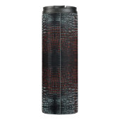 Luxury Executive Monogram Premium Leather Thermosbecher (Rückseite)