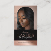 Luxury Eye Lashes Extensions Arch Photo Black Pink Visitenkarte (Vorderseite)