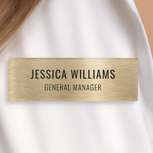 Luxury Faux Brushed Gold Professional Modern Namenschild