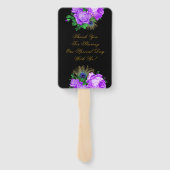 Luxury Fiesta Peacock Gold Wedding Vielen Dank Fächer (Rückseite)