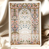 Luxury Filigree Rokoko Wedding Floral Arch Einladung