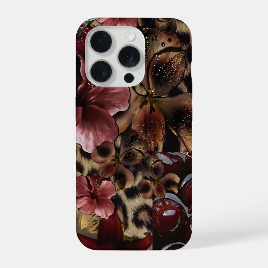 Luxury Floral Aesthetic Phone Case iPhone Hülle (Rückseite)