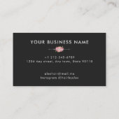 Luxury Floral Diamond Glitzer Visitenkarte (Rückseite)