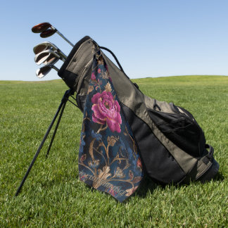 Luxury Floral Vintage Royal Golfhandtuch