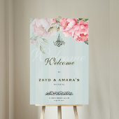 Luxury Floral Wedding Welcome Acrylic Sign Acrylschild