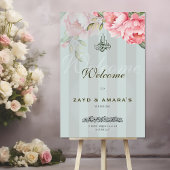 Luxury Floral Wedding Welcome Acrylic Sign Acrylschild