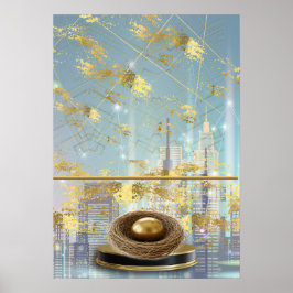 Luxury Foil Easter Card Poster