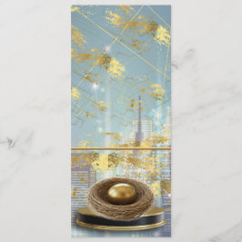 Luxury Foil Easter Menu Card Menükarte