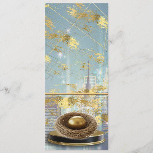 Luxury Foil Easter Menu Card Menükarte (Vorderseite)