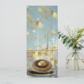 Luxury Foil Easter Menu Card Menükarte (Stehend Vorderseite)