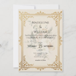 Luxury Formal Elegant Gold Hochzeit Speichern Sie Save The Date