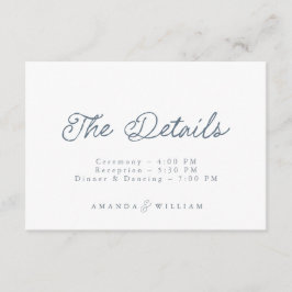 Luxury French Wedding Details Card  Einladung