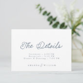 Luxury French Wedding Details Card  Einladung (Stehend Vorderseite)