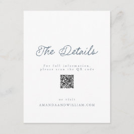 Luxury French Wedding Details Card QR Code  Einladung