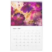 Luxury Fuchsia Floral 2025 Kalender (Mär 2027)