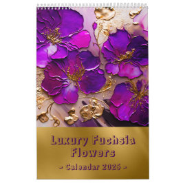 Luxury Fuchsia Floral 2025 Kalender