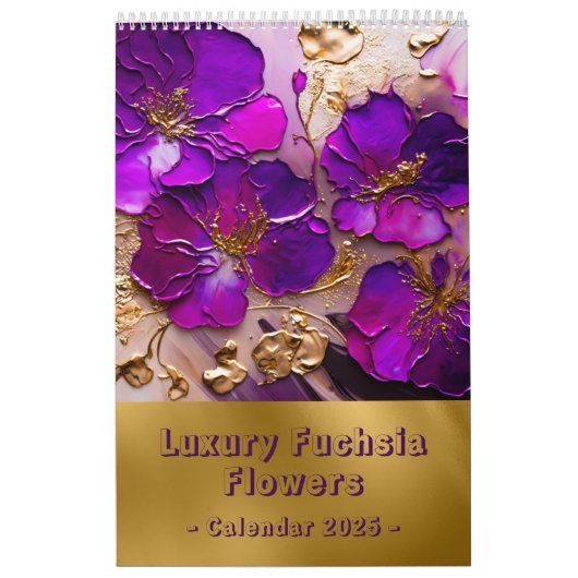 Luxury Fuchsia Floral 2025 Kalender (Titelbild)