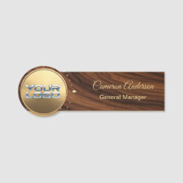 Luxury Full Mahogany Wood Name Tag Namensschild