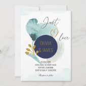 Luxury Galaxy Wedding - "Just Love" Starry Party Einladung (Vorderseite)