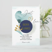 Luxury Galaxy Wedding - "Just Love" Starry Party Einladung (Stehend Vorderseite)