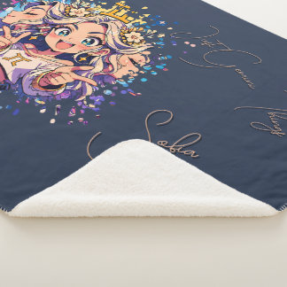 Luxury Gemini Name Sherpa Birthday Blanket Sherpadecke