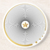 Luxury Geometric Gold Getränkeuntersetzer (Vorne)