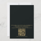 Luxury Geometric shells Elegant QR Code Wedding Einladung (Rückseite)