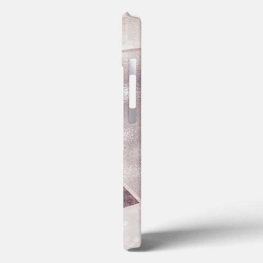 Luxury Geometric Silver Glitzer - eigener Skriptna Case-Mate iPhone Hülle (Rückseite / Links)