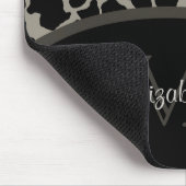 Luxury Giraffe Print Elegante Monogram und Name Mousepad (Ecke)