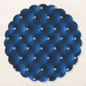 Luxury Glam Blue Imitats Velvet Untersetzer (Vorderseite)
