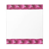 Luxury Glam Girly Pink Imitats Velvet Notizblock (Vorderseite)