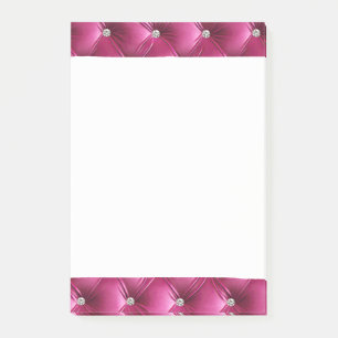 Luxury Glam Girly Pink Imitats Velvet Post-it Klebezettel