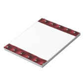 Luxury Glam Girly Red Imitats Velvet Notizblock (Rotiert)